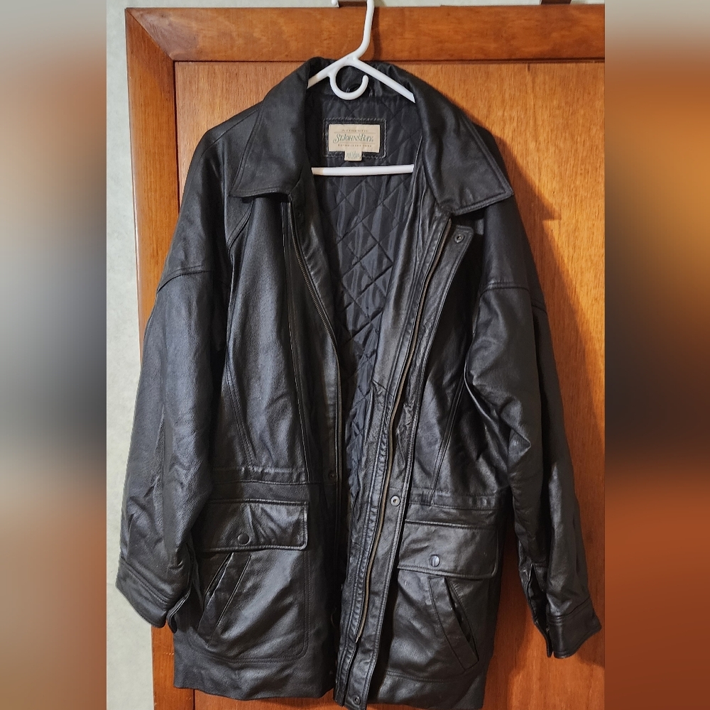 Vintage St Johns Bay Leather Coat